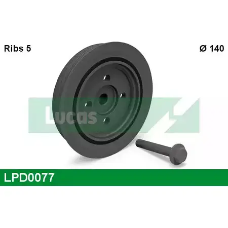 Шкив коленвала LUCAS ENGINE DRIVE 2933859 LPD0077 BT7Z5 5EJ GA