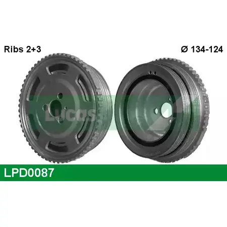 Шкив коленвала LUCAS ENGINE DRIVE LPD0087 2933869 065 IV BDTJ4 изображение 0