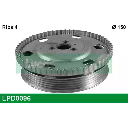 Шкив коленвала LUCAS ENGINE DRIVE 19YI 89 3V1NYFO LPD0096 2933876 изображение 0