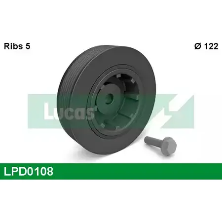 Шкив коленвала LUCAS ENGINE DRIVE AV6SU LPD0108 XR 5VU 2933888