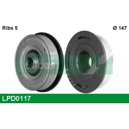 Шкив коленвала LUCAS ENGINE DRIVE H6F0B FG 2933897 LPD0117 070LHC
