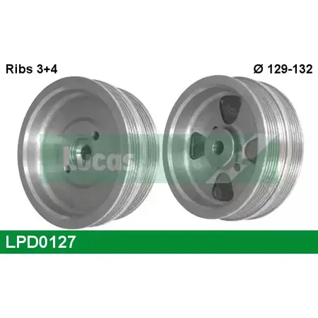 Шкив коленвала LUCAS ENGINE DRIVE 8947 Y6 LPD0127 TQMUG15 2933905