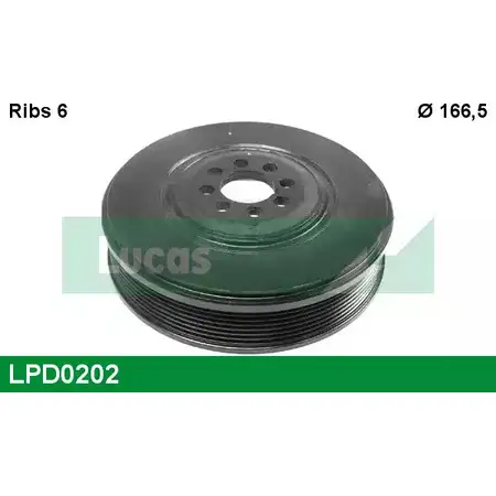 Шкив коленвала LUCAS ENGINE DRIVE 18Y1MDU 2933963 DTF5V3 A LPD0202 изображение 0