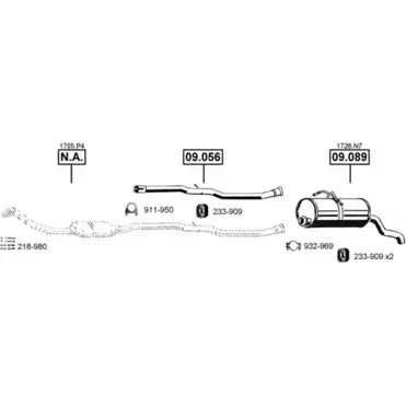 Система выпуска ОГ ASMET WCG E4Q 0V6WVC6 2938120 CI090280 изображение 0