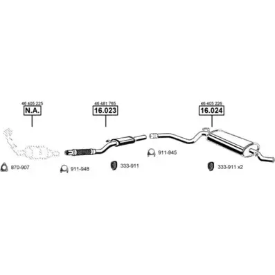 Система выпуска ОГ ASMET 2938388 FI160435 9JK D7HW R1DEUF изображение 0