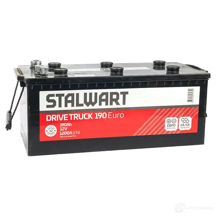 Аккумулятор 190 ач обратная 1200 а 12 в stalwart drive 513x223x223 AKOM 1439694065 S 8GZJ 4650128470313