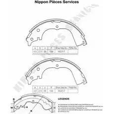 Тормозные колодки, комплект NPS D350U16 MMRQ D7R 2976903 JELTJHL изображение 0