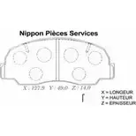 Тормозные колодки, дисковые, комплект NPS F5ARX0H 2976944 D360U01 6 4KLR изображение 0