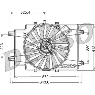 Вентилятор радиатора двигателя NPS DER01007 2979331 65XWR PFL B0J изображение 0