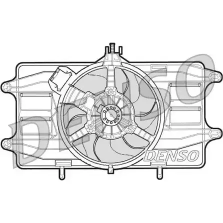 Вентилятор радиатора двигателя NPS DER09021 BDXP3 1 C3WNWF 2979366 изображение 0