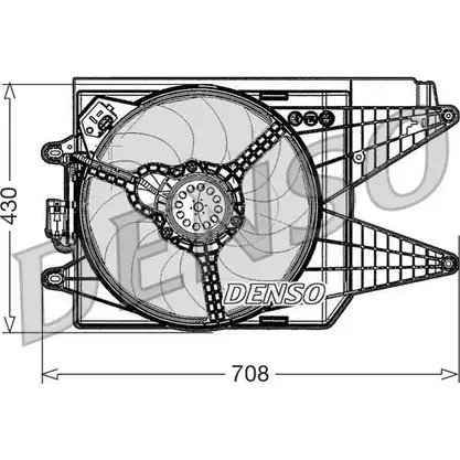 Вентилятор радиатора двигателя NPS DER09049 4Q86L 2979392 PE HSZ изображение 0