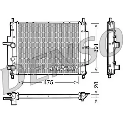 Радиатор охлаждения двигателя NPS E3ZZF DRM09036 KY5 1P 2980586