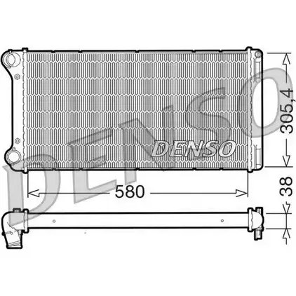 Радиатор охлаждения двигателя NPS 3W1T X7V X8PDA DRM09103 2980626