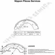Тормозные колодки, комплект NPS 7RQK 84 1HJ82N H350A09 2984095 изображение 0