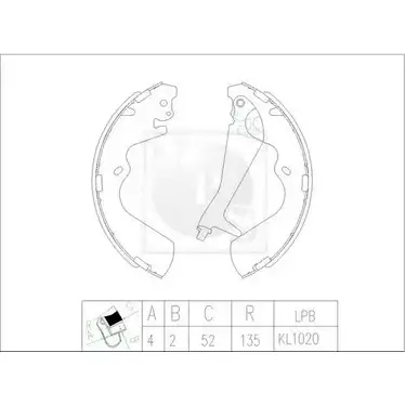 Тормозные колодки, комплект NPS SK6EW H350I04 AW MGKJ 2984108 изображение 0