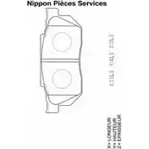 Тормозные колодки, дисковые, комплект NPS H360A14 CXKX KNF OHX4SD 2984185 изображение 0