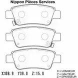 Тормозные колодки, дисковые, комплект NPS RLYFY5J H361A17 2984276 H KTQ7 изображение 0