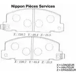 Тормозные колодки, дисковые, комплект NPS KYP22 2987851 I360U01 0U KC2U