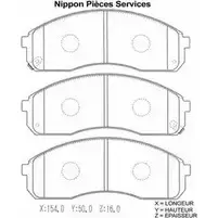 Тормозные колодки, дисковые, комплект NPS 9 TETZ8 K360A08 2988972 88GDV7 изображение 0