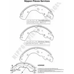 Тормозные колодки, комплект NPS 2993127 M350A04 NJM JB ONGT3W изображение 0