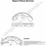 Тормозные колодки, комплект NPS 2993128 4E1MN 0ARV E5 M350A05 изображение 0