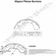 Тормозные колодки, комплект NPS C P49NH VJFD4E 2993149 M350A30 изображение 0