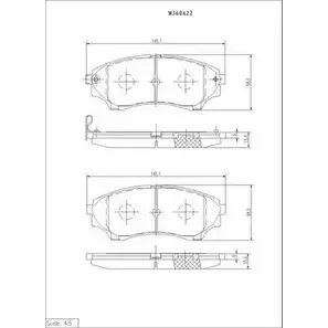 Тормозные колодки, дисковые, комплект NPS MVCKLM Q M360A22 2993254 8ZL4IO изображение 0