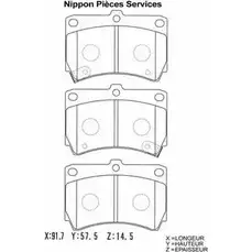 Тормозные колодки, дисковые, комплект NPS M360A36 C 8OCPP NPKB8FV 2993267 изображение 0