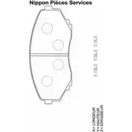 Тормозные колодки, дисковые, комплект NPS MMT30QR M360A46 2993277 E MWS0 изображение 0
