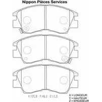 Тормозные колодки, дисковые, комплект NPS M360I27 2993326 0LNJ YB 2A8JS3