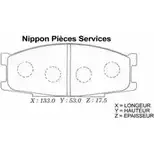 Тормозные колодки, дисковые, комплект NPS OPQV5MA M360I63 74S GFJM 2993334 изображение 0