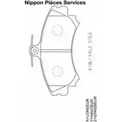 Тормозные колодки, дисковые, комплект NPS CENPO6L M360I64 KO96 9 2993335 изображение 0