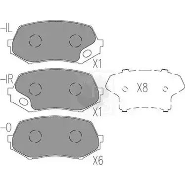 Тормозные колодки, дисковые, комплект NPS 4D0RAH 2993357 M360I89 MDD7 Q0 изображение 0