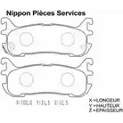 Тормозные колодки, дисковые, комплект NPS 8W FUPT NCSXQ M361A15 2993374 изображение 0