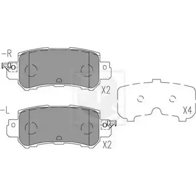 Тормозные колодки, дисковые, комплект NPS M361A20 ASZKN1M 2993379 WWRZ 3 изображение 0
