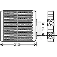 Радиатор печки, теплообменник NPS SOV8H1 7U0Q3 9J 2998229 N159N00 изображение 0