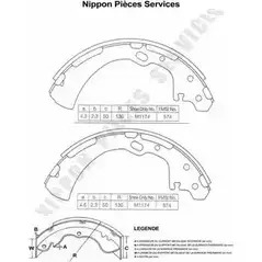 Тормозные колодки, комплект NPS N350N38 GYUEFBM 2999690 IUWVJ 71 изображение 0