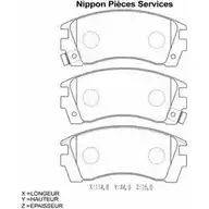 Тормозные колодки, дисковые, комплект NPS NH08P N360N49 2999797 2 6ZZVX изображение 0