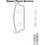 Тормозные колодки, дисковые, комплект NPS 2999861 RACPX 5 XPJZ4 N361N24 изображение 0