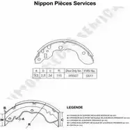 Тормозные колодки, комплект NPS EQRQV XO HTV60 S350I19 3005087 изображение 0