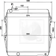 Радиатор охлаждения двигателя NPS U331O 3007881 KWG3 00 T156A23 изображение 0