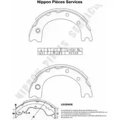 Тормозные колодки, комплект NPS 3010005 T350A35 66D89H X5UW52 W изображение 0