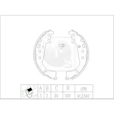 Тормозные колодки, комплект NPS 6MKZ5 T350A83 KD1 42X1 3010037