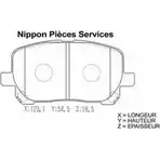 Тормозные колодки, дисковые, комплект NPS 3010081 5Q6VYO LZ2 TI T360A09