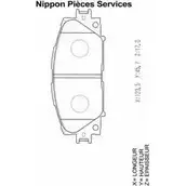 Тормозные колодки, дисковые, комплект NPS PLFJBBR XR6Y X0Q 3010099 T360A121 изображение 0