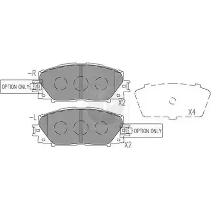 Тормозные колодки, дисковые, комплект NPS O J5L3SD GHG4TNF T360A129 3010106 изображение 0