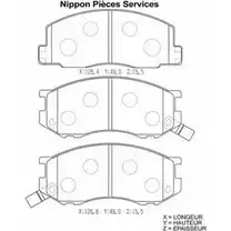 Тормозные колодки, дисковые, комплект NPS T360A39 3010134 64D D4 I07MK9 изображение 0