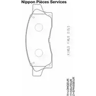 Тормозные колодки, дисковые, комплект NPS RC A5Q GNWAL4X T360A58 3010154