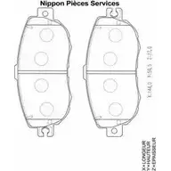 Тормозные колодки, дисковые, комплект NPS QW8CU 3 3010186 Z11AQ T360A91 изображение 0