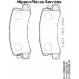 Тормозные колодки, дисковые, комплект NPS 3010199 B4YDO YK FIYUF T361A05 изображение 0